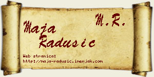 Maja Radušić vizit kartica